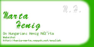 marta henig business card